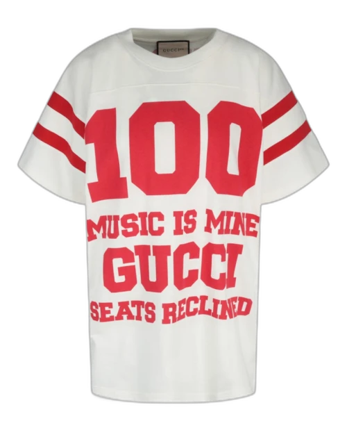 Gucci Short Sleeve T-shirt White Red