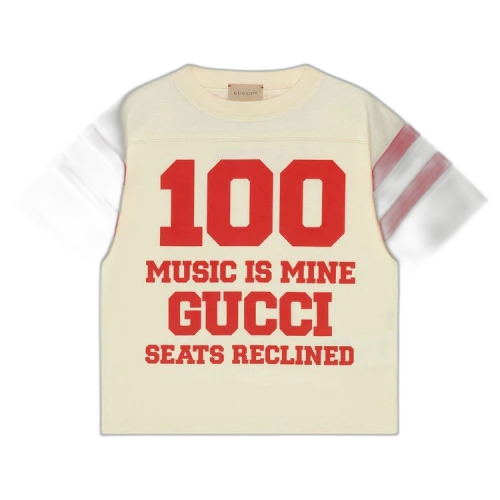 Gucci Kids Short-Sleeve Graphic Print T-Shirt 'White/Red'