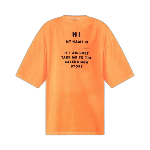Balenciaga Wide Fit T-Shirt 'Fluo Orange/Black'