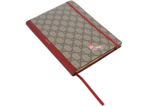 Gucci GG Supreme And Whimsy Derpy Cat Notebook Multi