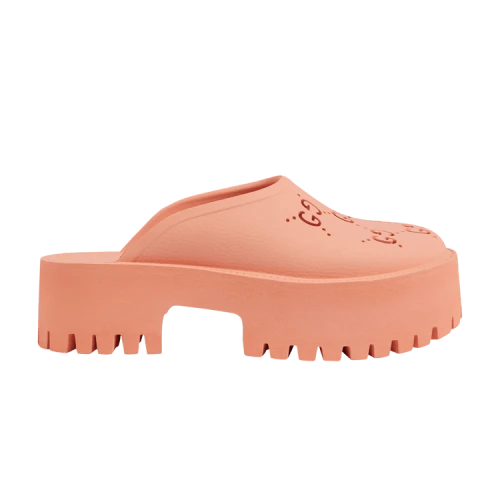 Gucci Platform Perforated G Sandal 'Peachy Chic' (Women's)