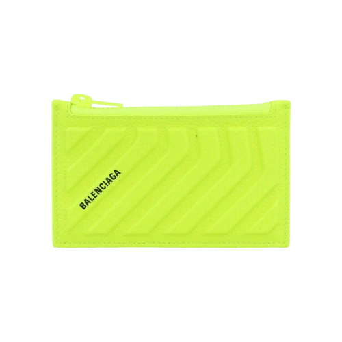 Balenciaga Car Long Card Holder Fluo Yellow