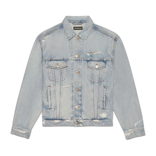 Balenciaga Large Fit Denim Jacket 'Clear Light Blue'