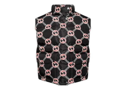 Gucci Interlocking G Down Vest Black