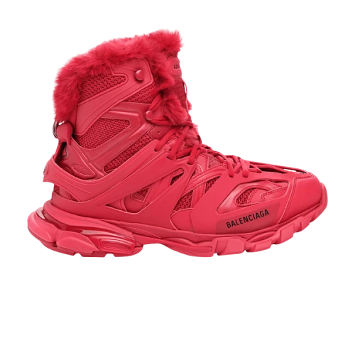 Balenciaga Track Hike High 'Faux Fur - Burgundy'