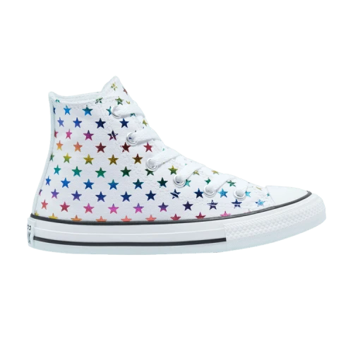 Converse Chuck Taylor All Star High GS 'Allover Metallic Stars - White'