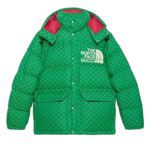 Gucci x The North Face Down Coat 'Green/Dark Green'
