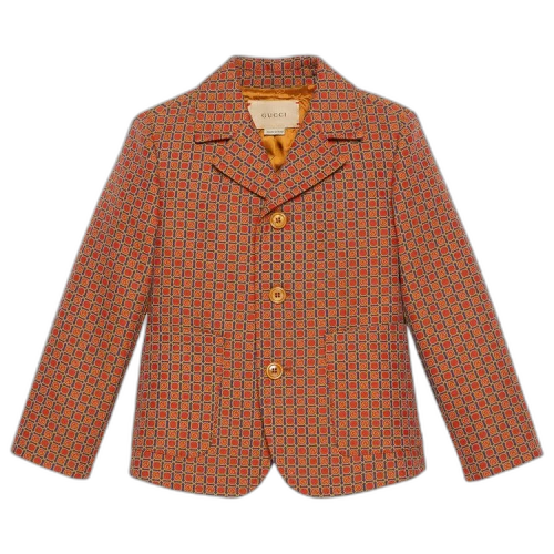 Gucci Kids Lined Fantasy Blazer 'Brown'