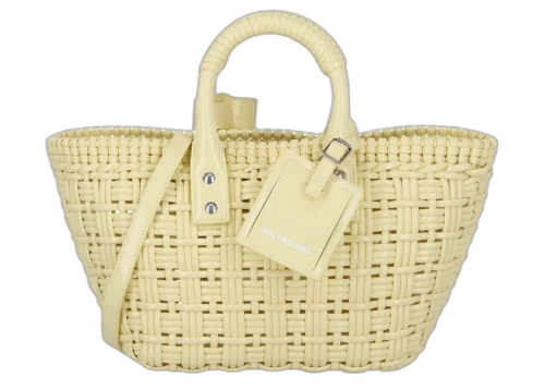 Balenciaga Bistro Strap Basket XS Yellow