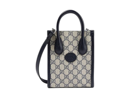 Gucci Interlocking G Mini Tote Bag Black/Grey