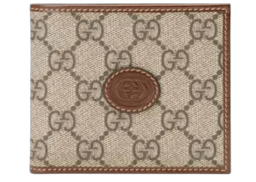 Gucci Interlocking G Bi-Fold Wallet Beige/Ebony
