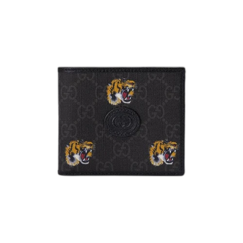 Gucci Wallet With Tiger Print 'Black Supreme'