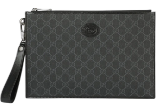 Gucci Pouch With Interlocking G Black