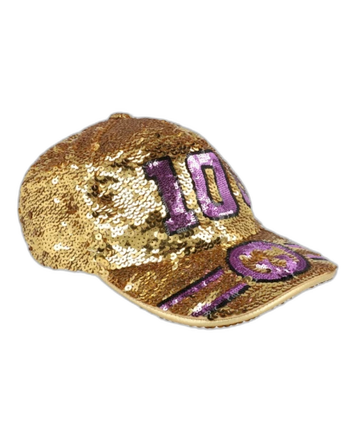 Gucci Sequined Baseball Cap Yellow