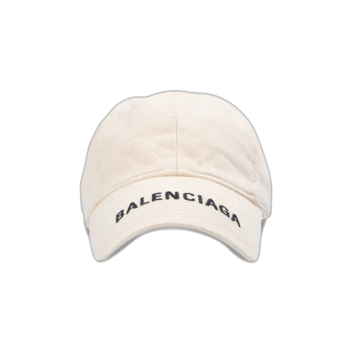 Balenciaga Logo Visor Baseball Cap 'Chalky White/Black'