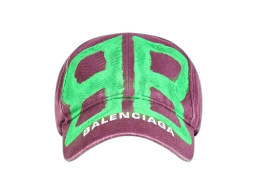Balenciaga BB Sprayed Cap Purple/Green