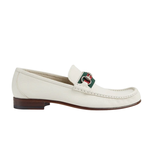 Gucci Web Stripe Horsebit Loafer 'White'