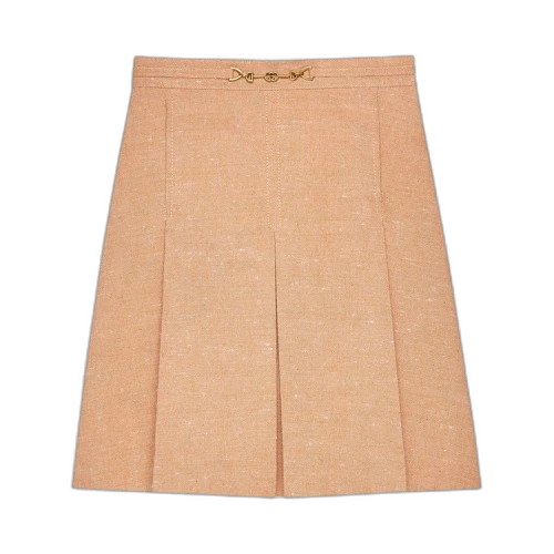Gucci Kids Interlocking Horsebit Skirt 'Orange'