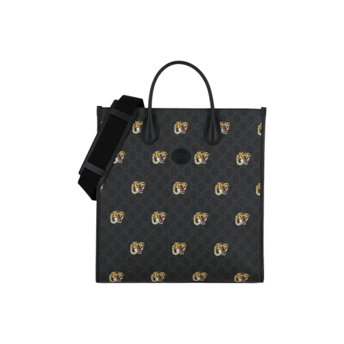 Gucci GG Tiger Shoulder Bag Black