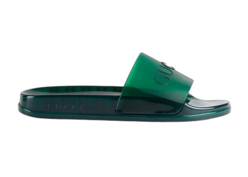 Gucci Rubber Slides Green