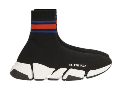 Balenciaga Speed 2.0 Black Blue Red Stripe