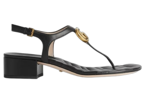 Gucci Marmont Double G Sandal Black (Women's)
