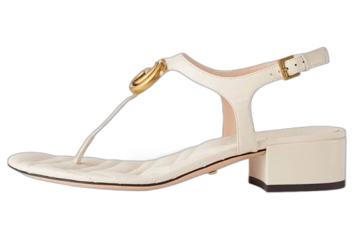 Gucci Marmont Double G Sandal White (Women's)