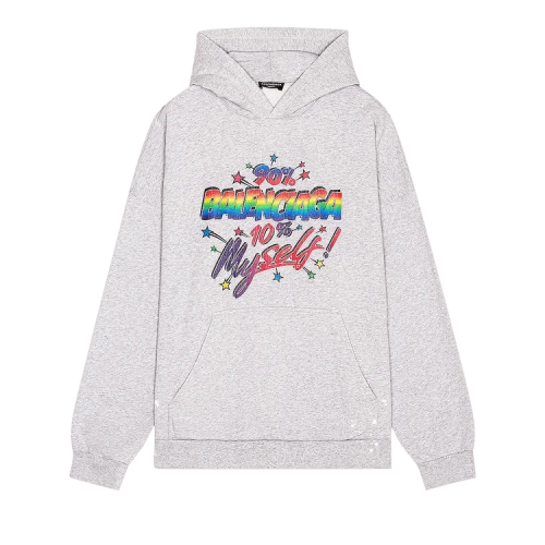 Balenciaga Wide Fit Hoodie 'Dark Heather Grey'