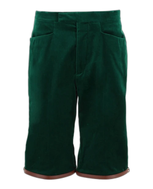 Gucci Velvet Shorts Green