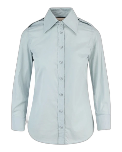 Gucci Fine Cotton Poplin Shirt Blue