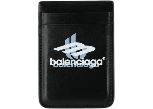 Balenciaga Black White Balenciaga Cash Magnet Card Holder