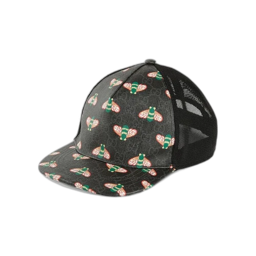 Gucci GG Supreme Bee Print Baseball Hat 'Black'