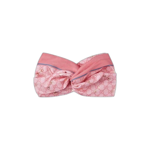 Gucci GG Print With Horsebit Silk Headband 'Pink/Sky Blue'