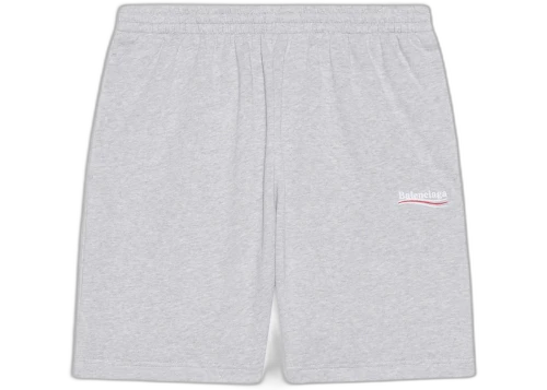 Balenciaga Political Campaign Sweat Shorts Grey/White/Red