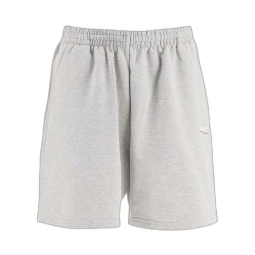 Balenciaga Campaign Logo Sweat Shorts Grey
