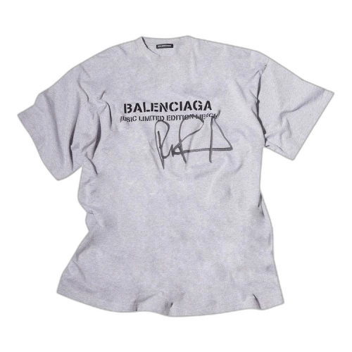 Balenciaga Oversized T-Shirt 'Heather Grey/Washed Black'