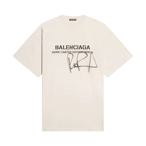 Balenciaga Oversized T-Shirt 'Chalky White/Washed Black'