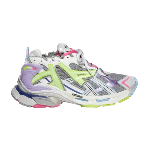 Balenciaga Runner Sneaker 'Grey Light Purple Neon Yellow'