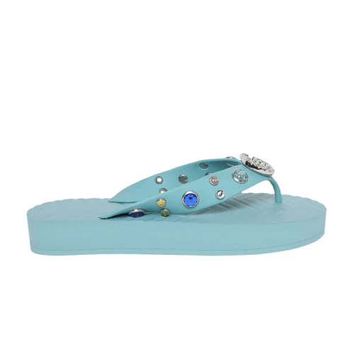 Gucci Embellished Thong Sandal 'Sweet Blue'