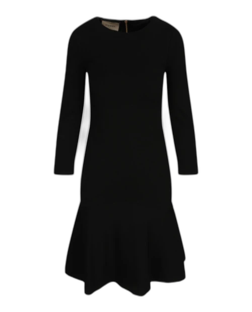 Gucci Chain-Link Belt Midi Dress Black