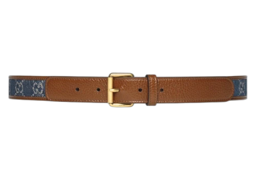 Gucci Square Buckle Belt Blue/Brown