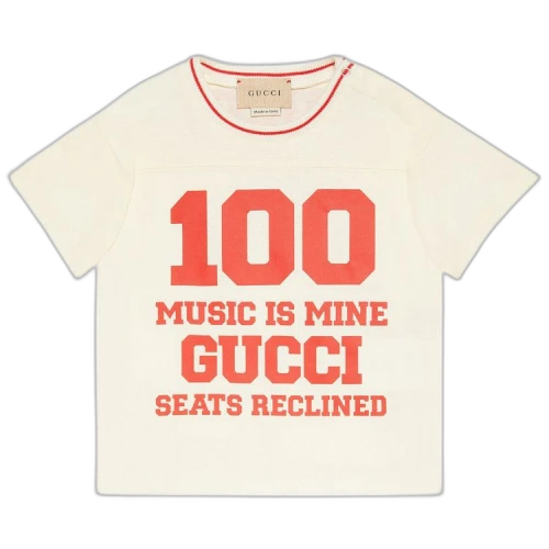 Gucci Kids Short-Sleeve Graphic Print T-Shirt 'White/Red'