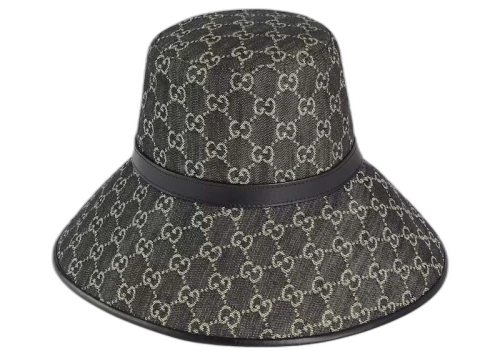 Gucci Wide Brim Denim Hat Grey