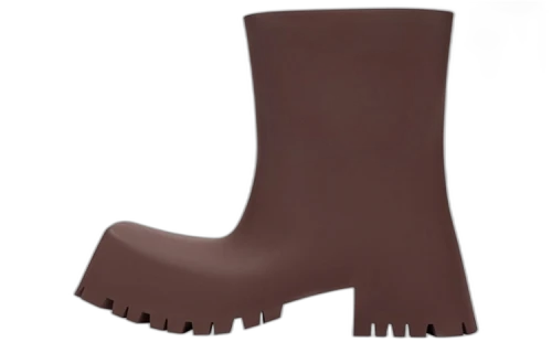 Balenciaga Trooper Rubber Boot Brown