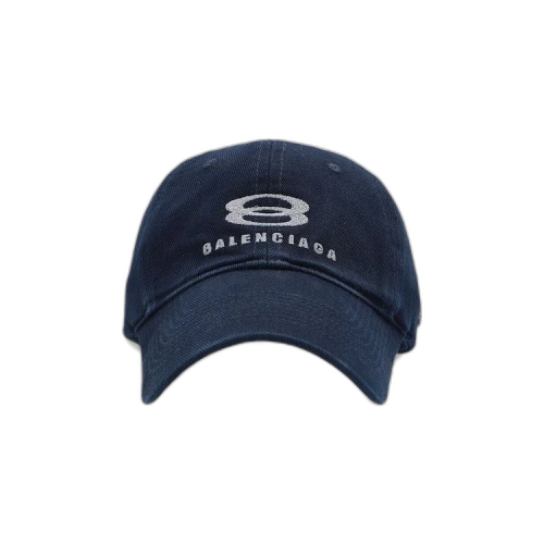 Balenciaga Embroidered Logo Baseball Hat 'Marine Blue/Grey'