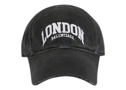 Balenciaga Cities London Cap Faded Black