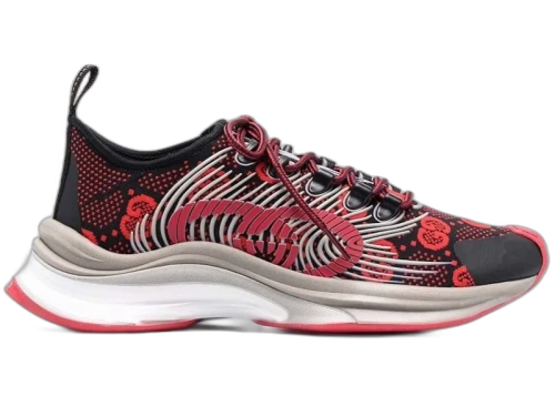 Gucci Monogram Sneakers Black Red (Women's)