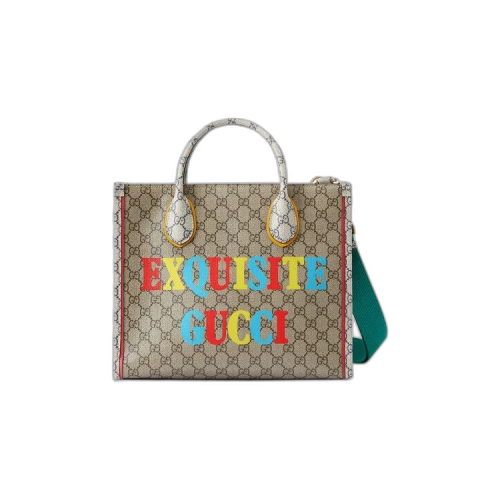 Gucci Exquisite Small Tote Bag 'Beige/Ebony Supreme'