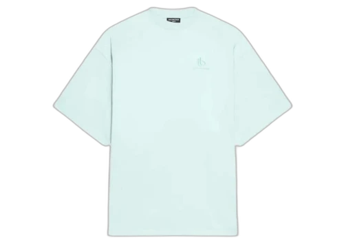 Balenciaga Double B Worn Out T-shirt Light Green