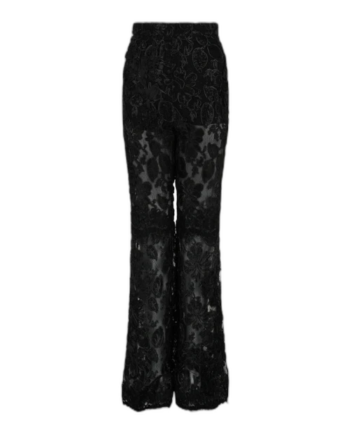 Gucci Lace Flared Pants Black